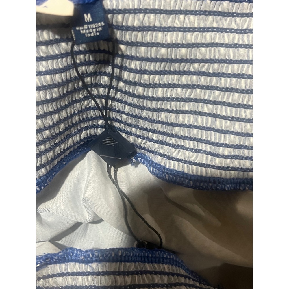 Cabana Life Shift Dress Resort Boho Tassel Embroidered M Blue Coastal Tassels - Picture 8 of 11